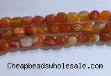 CNG8134 15.5 inches 8*12mm nuggets striped agate beads wholesale