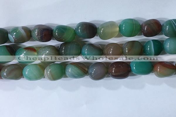 CNG8138 15.5 inches 8*12mm nuggets striped agate beads wholesale