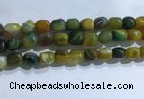 CNG8139 15.5 inches 8*12mm nuggets striped agate beads wholesale