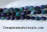 CNG8146 15.5 inches 8*12mm nuggets striped agate beads wholesale