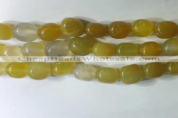 CNG8245 15.5 inches 13*18mm nuggets agate beads wholesale