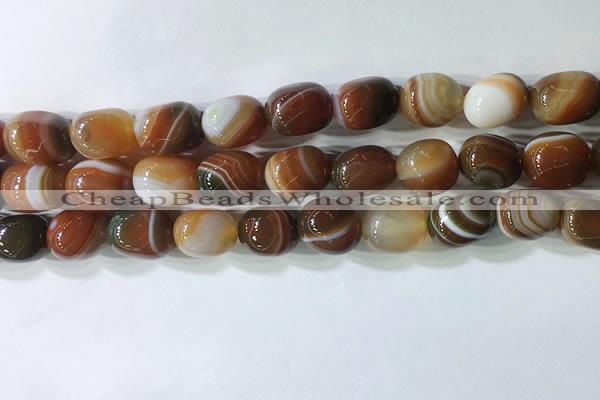 CNG8278 15.5 inches 13*18mm nuggets striped agate beads wholesale