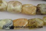 CNG832 15.5 inches 13*18mm faceted nuggets yellow opal beads