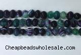 CNG8354 15.5 inches 10*12mm nuggets striped agate beads wholesale