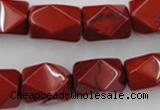 CNG839 15.5 inches 13*18mm faceted nuggets red jasper beads