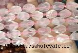 CNG8506 10*14mm - 13*18mm faceted nuggets rose quartz beads