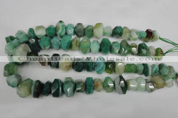 CNG853 15.5 inches 12*18mm – 13*22mm faceted nuggets agate beads