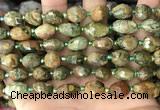 CNG8539 15.5 inches 8*10mm - 9*13mm faceted nuggets rhyolite beads