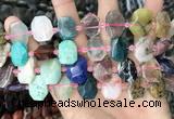 CNG8553 13*18mm - 15*25mm faceted freeform mixed gemstone beads