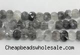 CNG8612 10*13mm - 12*16mm faceted freeform cloudy quartz beads