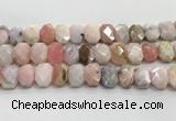 CNG8614 10*13mm - 12*16mm faceted freeform natural pink opal beads