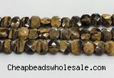 CNG8620 10*13mm - 12*16mm faceted freeform yellow tiger eye beads