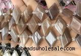 CNG8637 13*20mm - 15*25mm faceted freeform moonstone beads