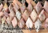 CNG8639 13*20mm - 15*25mm faceted freeform natural pink opal beads