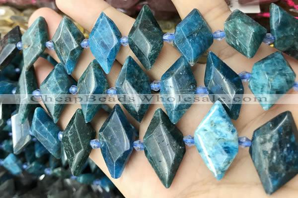 CNG8648 13*20mm - 15*25mm faceted freeform apatite beads