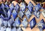 CNG8649 13*20mm - 15*25mm faceted freeform lapis lazuli beads