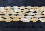 CNG8681 15.5 inches 12*23mm - 15*25mm faceted freeform citrine beads