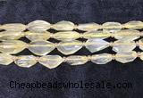 CNG8682 12*23mm - 15*25mm faceted freeform lemon quartz beads