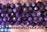 CNG8703 15.5 inches 12mm faceted nuggets amethyst gemstone beads