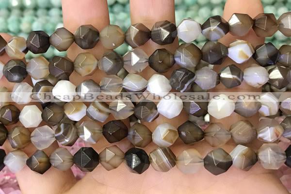 CNG8720 15.5 inches 6mm faceted nuggets agate gemstone beads