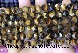 CNG8725 15.5 inches 8mm faceted nuggets yellow tiger eye beads