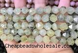 CNG8729 15.5 inches 8mm faceted nuggets prehnite gemstone beads