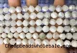 CNG8757 15.5 inches 8mm faceted nuggets white moonstone beads