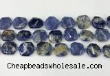 CNG8819 15.5 inches 16mm - 20mm faceted freeform sodalite beads