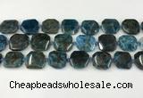 CNG8821 15.5 inches 16mm - 20mm faceted freeform apatite beads