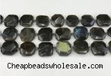 CNG8824 15.5 inches 16mm - 20mm faceted freeform labradorite beads