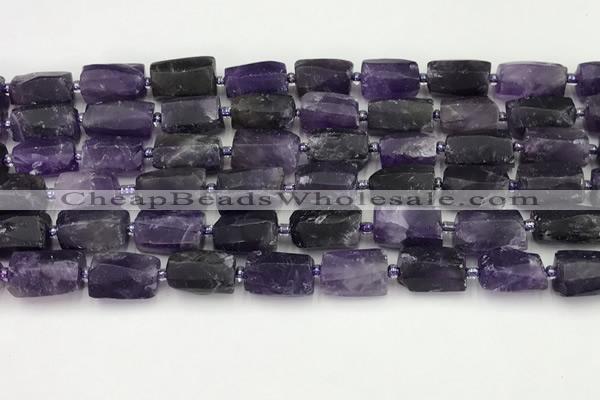 CNG8848 15.5 inches 8*12mm - 10*16mm nuggets matte amethyst beads