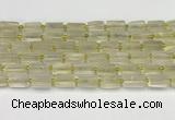 CNG8851 15.5 inches 8*12mm - 10*16mm nuggets matte lemon quartz beads