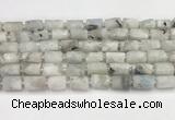 CNG8855 15.5 inches 8*12mm - 10*16mm nuggets matte white moonstone beads