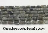 CNG8862 15.5 inches 8*12mm - 10*16mm nuggets matte labradorite beads