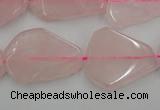 CNG888 15.5 inches 18*22mm – 25*30mm freeform rose quartz beads