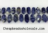 CNG8903 10*25mm - 14*30mm faceted nuggets sodalite beads