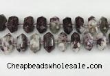 CNG8904 10*25mm - 14*30mm faceted nuggets tourmaline beads