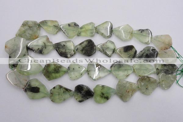 CNG891 15.5 inches 18*22mm – 25*30mm freeform prehnite beads