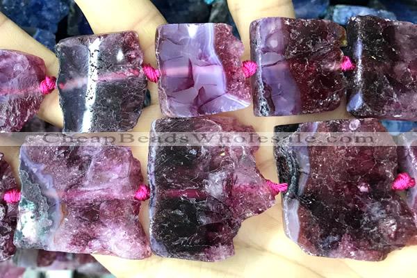 CNG8961 15 inches 22*30mm - 30*40mm freeform druzy amethyst beads