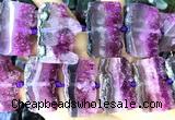 CNG8962 15 inches 22*30mm - 30*40mm freeform druzy amethyst beads