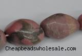 CNG94 15.5 inches 12*14mm - 20*35mm nuggets rhodochrosite gemstone beads