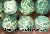 CNI367 15.5 inches 6mm round blue impression jasper beads