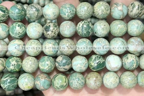 CNI369 15.5 inches 10mm round blue impression jasper beads