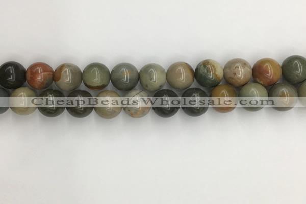 CNI373 15.5 inches 12mm round American picture jasper beads