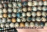 CNI403 15.5 inches 10mm round blue impression jasper beads