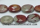 CNJ10 15.5 inches 13*18mm faceted oval natural noreena jasper beads