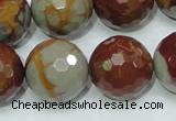 CNJ21 15.5 inches 20mm faceted round natural noreena jasper beads