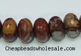 CNJ24 15.5 inches 10*16mm faceted rondelle natural noreena jasper beads