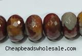 CNJ25 15.5 inches 12*18mm faceted rondelle natural noreena jasper beads