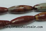 CNJ30 15.5 inches 10*30mm faceted rice natural noreena jasper beads